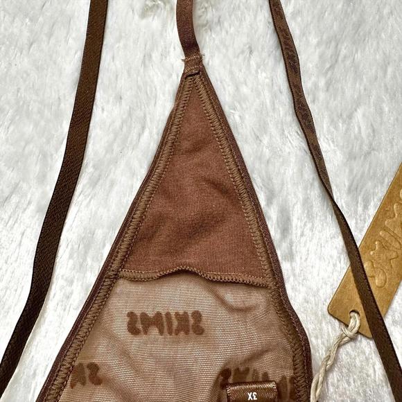 NWT Skims Mesh Logo Micro Thong in Jasper Women’s 3X - Picture 5 of 7